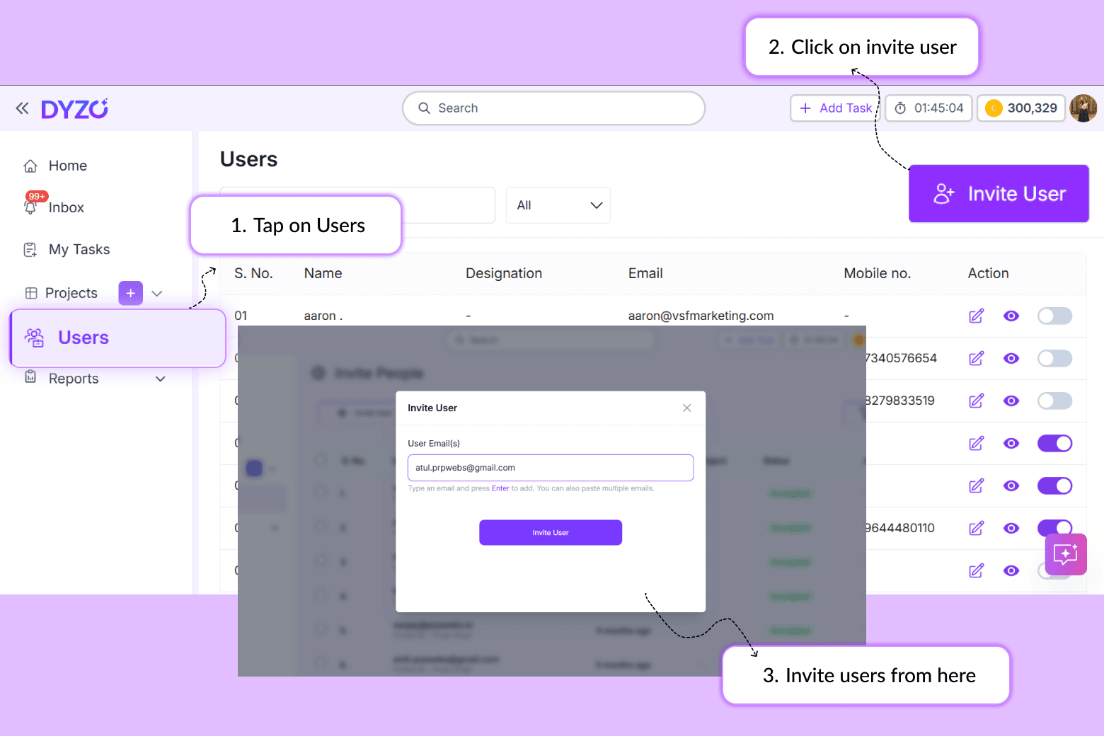 How to Invite and Manage Team Members in Dyzo.ai