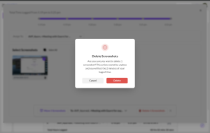 delete screenshot warning popup
