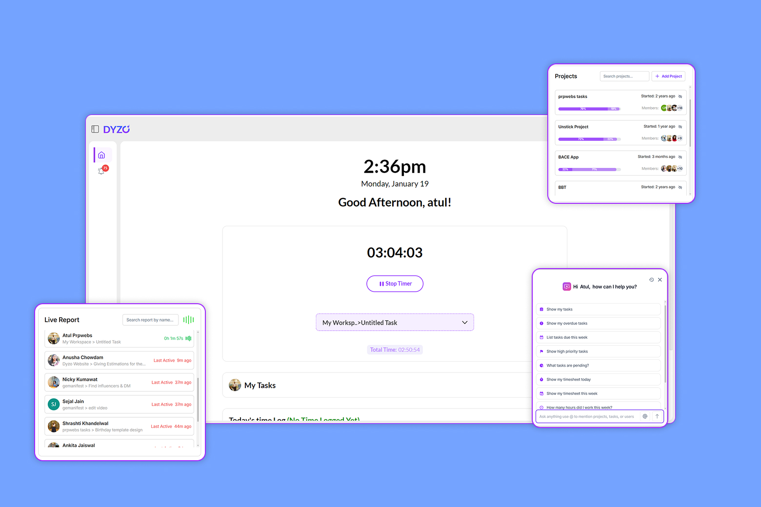 Remote Work Monitoring Software for Modern Teams | Dyzo.ai
