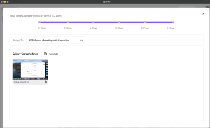 Screenshot management screen