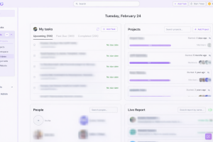 Dashboard Panel of Dyzo showing the projects in sidebar