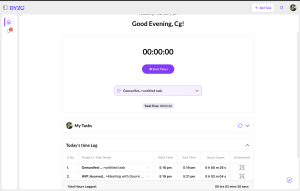 Time logs with screenshot on the home screen