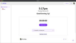 Timer app main screen
